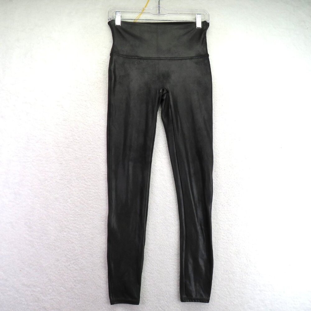 Spanx Leggings Womens Large Faux Leather High Rise Shapewear Slimming‎ Pants